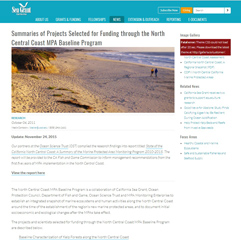 NCC_seagrant_screensoht_of_projects_page